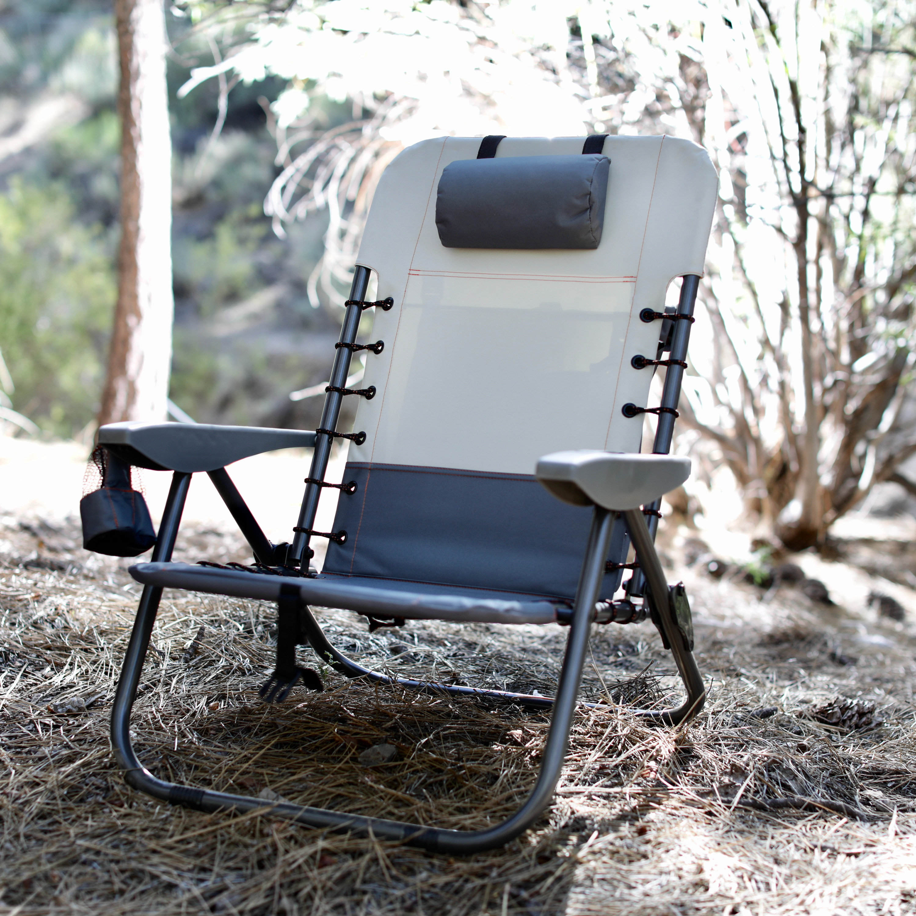 Rio Brands Roped Removable Backpack Chair in Slate and Putty Wayfair